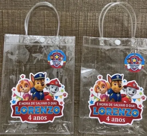 Sacola Plástica com Botão Personalizada