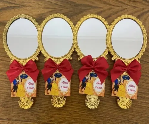 Espelho Dourado Personalizado