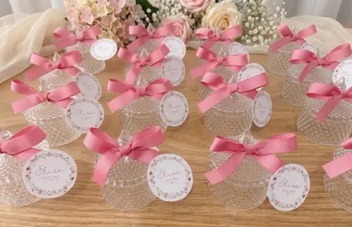 Mini Bomboniere Lapidada em Acrílico Personalizada