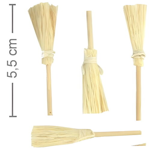 Mini Vassoura de Piaçava 5,5 cm