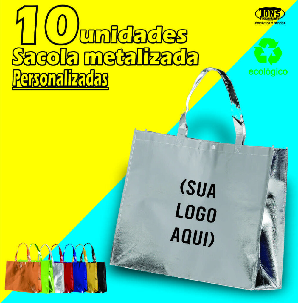 Sacolas metalizadas personalizadas