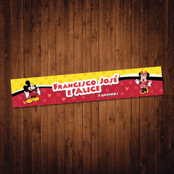 20 Lapelas / Mickey e Minnie / 3x16cm
