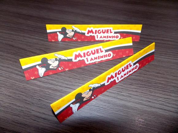 20 Lapelas / Mickey / 3x16cm
