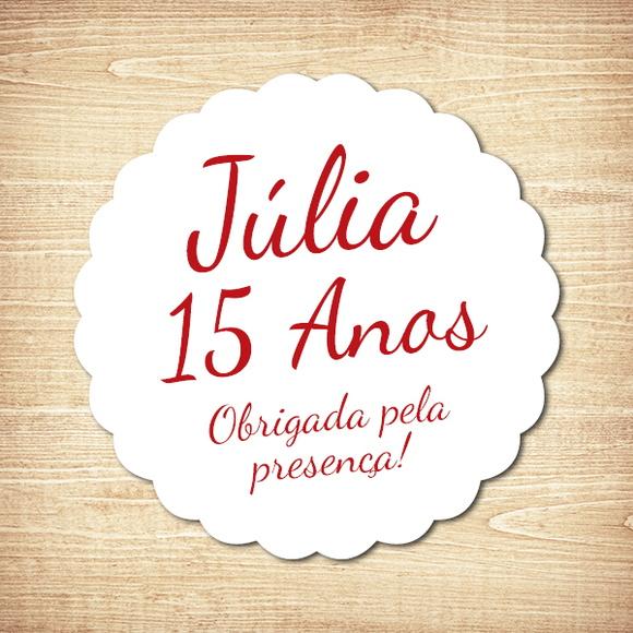 Adesivo 15 Anos Agradecimento