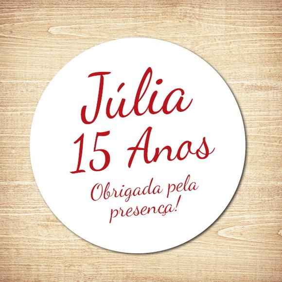 Adesivo 15 Anos Agradecimento