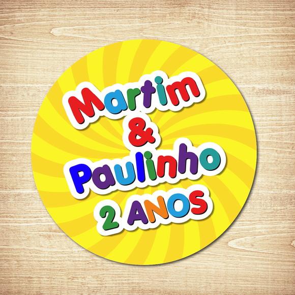 Adesivo Aniversário / Patati Patatá / 40 un