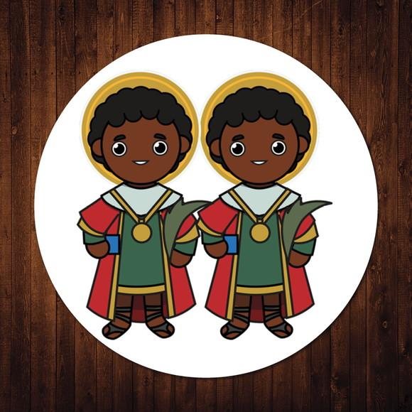Adesivo São Cosme e Damião 5x5cm