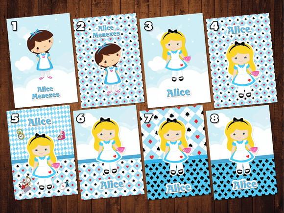 Alice / Adesivo Capa Caderno