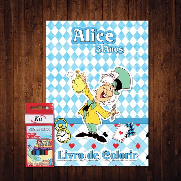 Alice / Livro de Colorir / 15x21cm / Giz de Cera