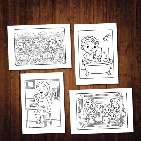 Arquivo Digital Friends Livro de Colorir Estilo Goods