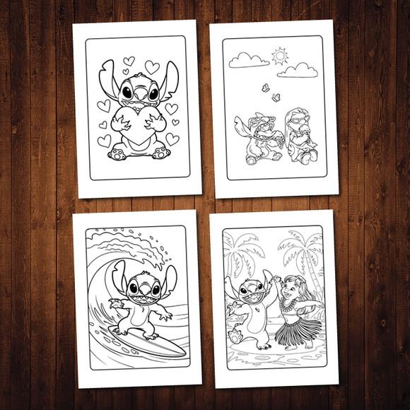 Arquivo Digital Lilo e Stitch Livro de Colorir Estilo Goods