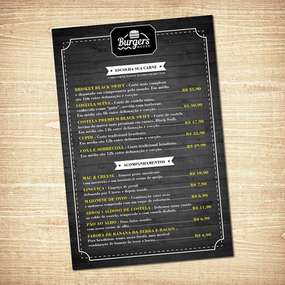 Cardapio Personalizado - Hamburgueria (Arquivo Digital)