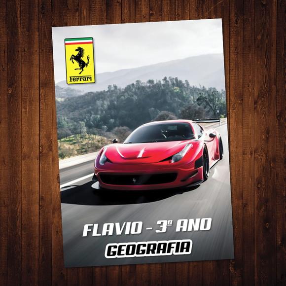 Carros Esportivos / Adesivo Capa Caderno / A4