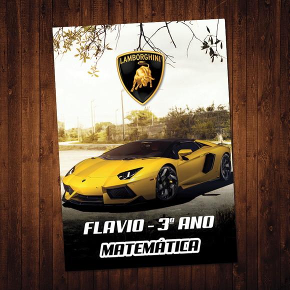 Carros Esportivos / Adesivo Capa Caderno / A4