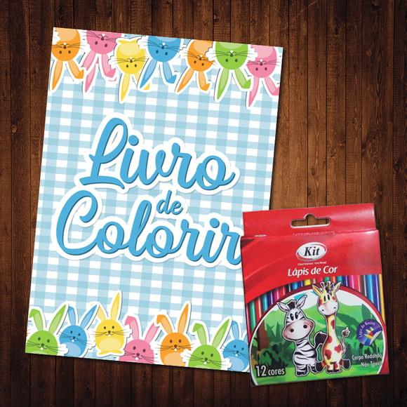 Coelhinho da Páscoa / Livro de Colorir / Lápis de Cor