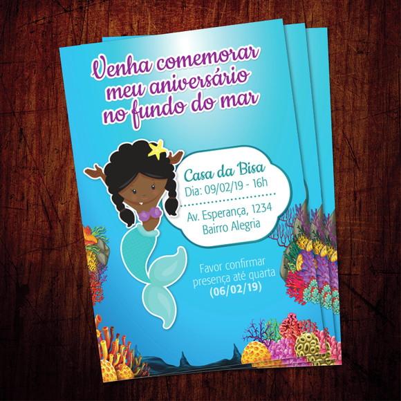 Convite de Aniversário / Sereia (Arquivo Digital)