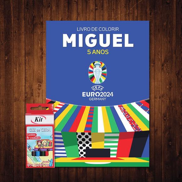 Eurocopa / Livro de Colorir / 15x21cm / Giz de Cera