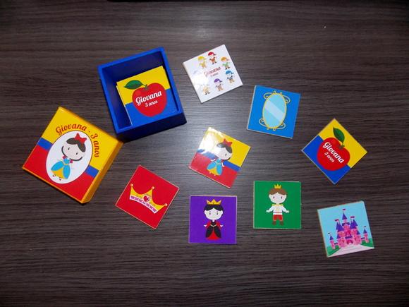 Jogo da Memória / Branca de Neve / 7 Pares / Caixa MDF