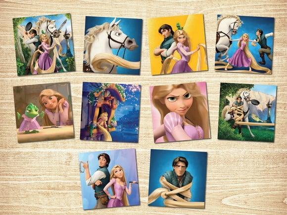 Jogo da Memória / Enrolados Rapunzel / 10 Pares / Caixa mdf