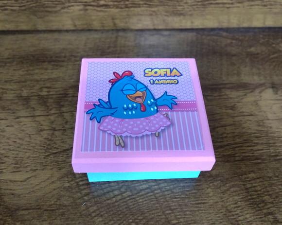 Jogo da Memoria / Galinha Pintadinha / 10 Pares / Caixa mdf