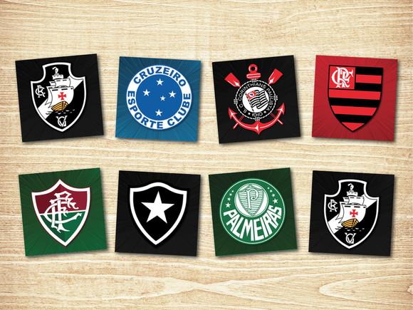 Jogo da Memoria / Futebol Brasileiro / 8 pares / Acrílico