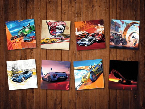 Jogo da Memória / Hot Wheels / 8 Pares / Caixa de Acrílico