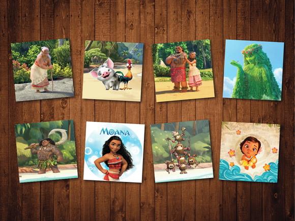 Jogo da Memória / Moana / 7 pares / Caixa MDF