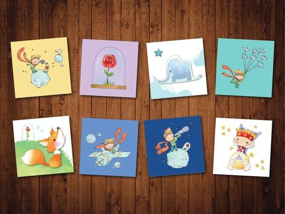 Jogo da Memória / o Pequeno Príncipe / 8 Pares / Acrílco