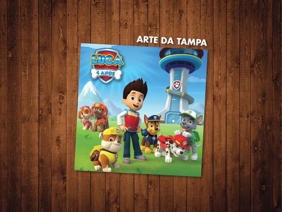 Jogo da Memória / Patrulha Canina / 10 Pares / Caixa mdf
