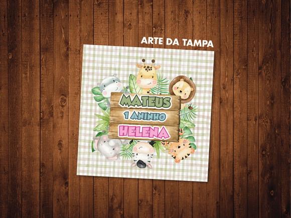 Jogo Da Memoria / Safari / 7 Pares / Caixa Mdf