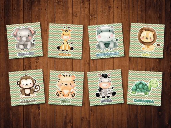 Jogo Da Memoria / Safari / 8 Pares / Caixa Acrílico
