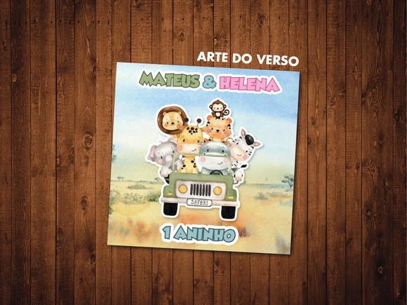Jogo Da Memoria / Safari / 8 Pares / Caixa Acrílico