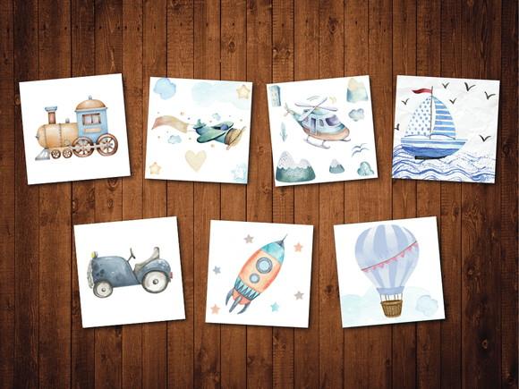 Jogo da Memoria / Transportes / 7 Pares / Caixa mdf