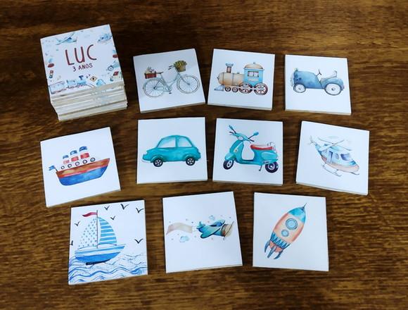 Jogo da Memoria / Transportes / 10 Pares / Organza