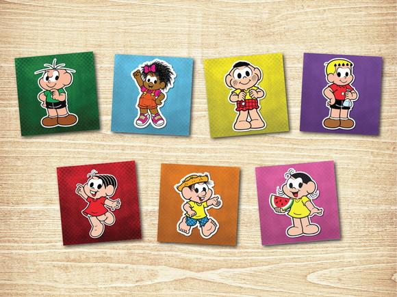 Jogo da Memória / Turma da Mônica / 7 Pares / Caixa mdf