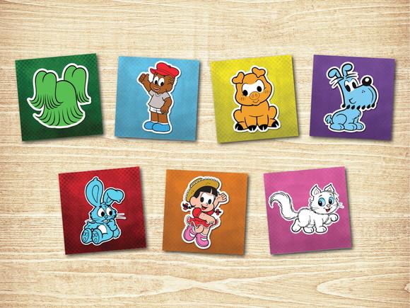 Jogo da Memória / Turma da Mônica / 7 Pares / Caixa mdf
