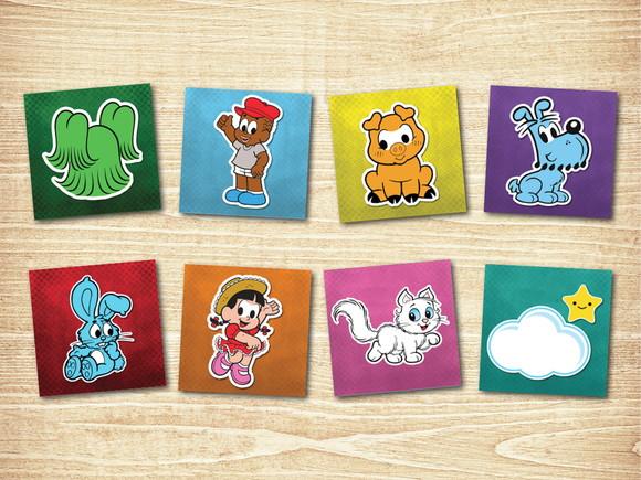 Jogo da Memória / Turma da Mônica / 8 Pares / Caixa Acrílico