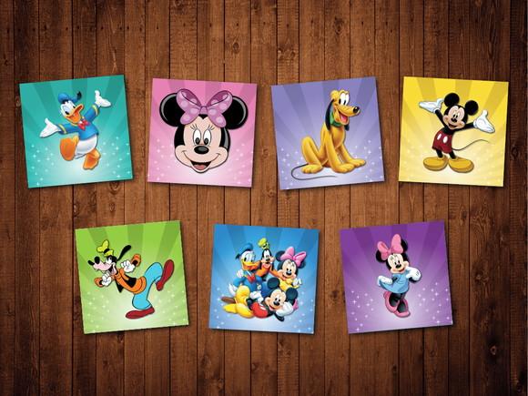 Jogo da Memória / Turma do Mickey / 7 pares/ Caixa MDF