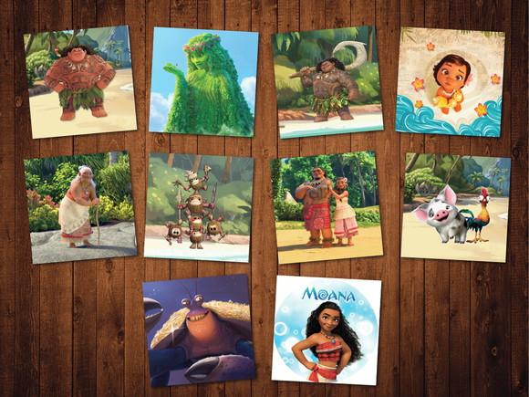 Jogo da Memória Moana Maui 20 Pares Papel Glossy
