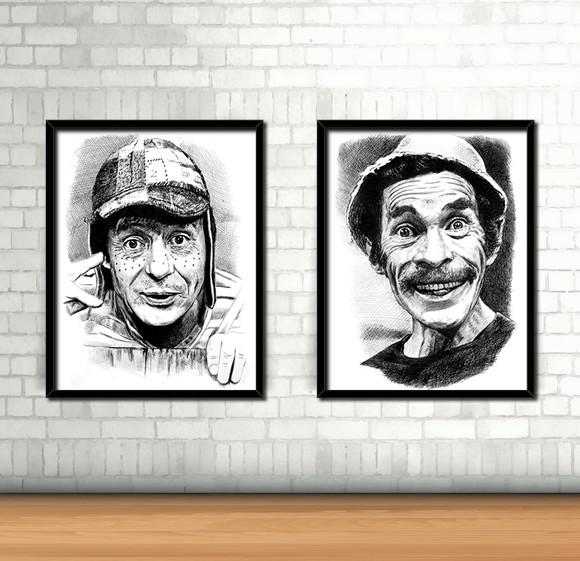 Kit 2 Quadro Chaves & Seu Madruga