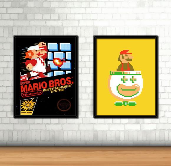 Kit 2 Quadros / Mario Bros