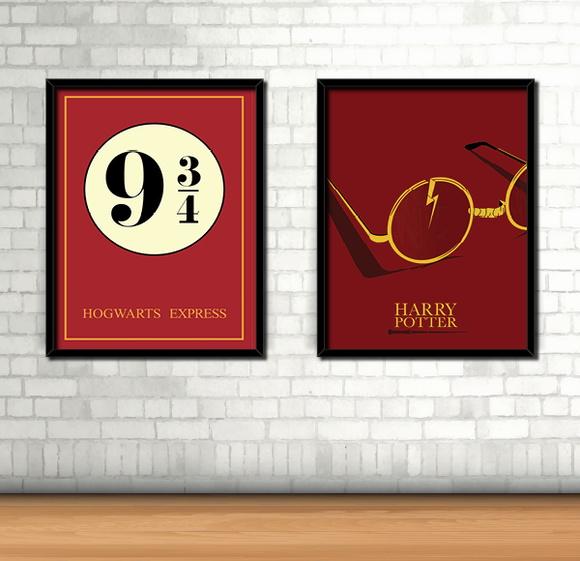 Kit 2 Quadros / Harry Potter