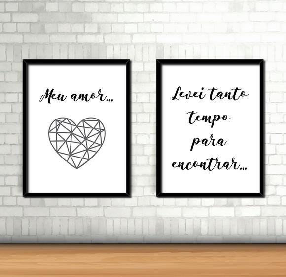 Kit 2 Quadros / Meu Amor