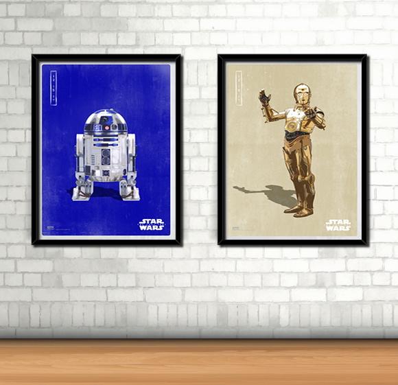 Kit 2 Quadros Star Wars