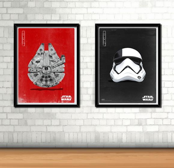 Kit 2 Quadros Star Wars