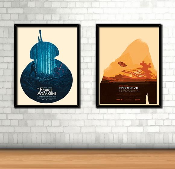 Kit 2 Quadros Star Wars