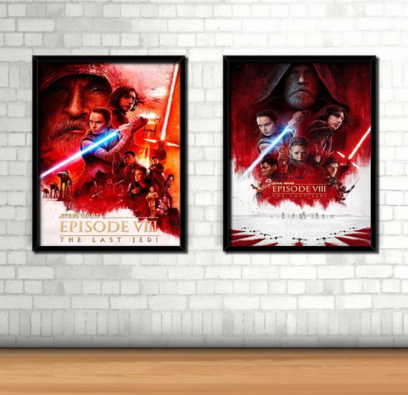 Kit 2 Quadros Star Wars