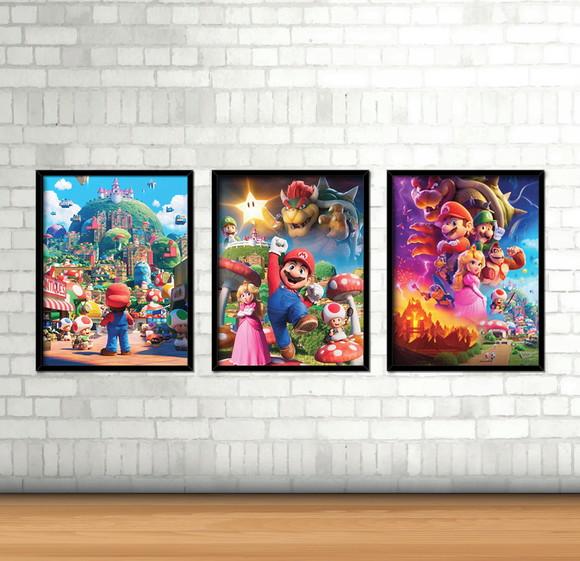 Kit 3 Quadros / Mario Bros