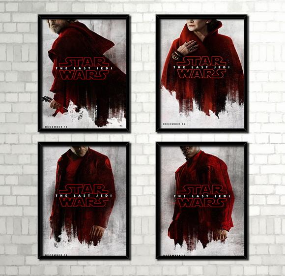 Kit 4 Quadros Star Wars