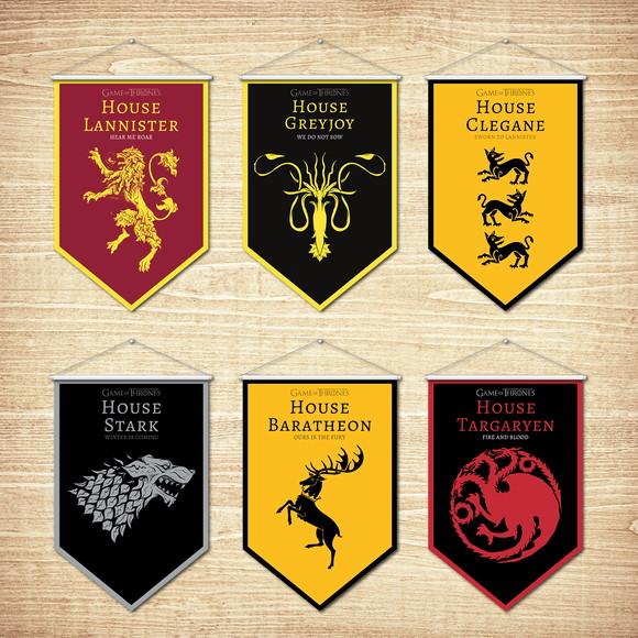 Kit 6 Banners / Game Of Thrones (40x60)
